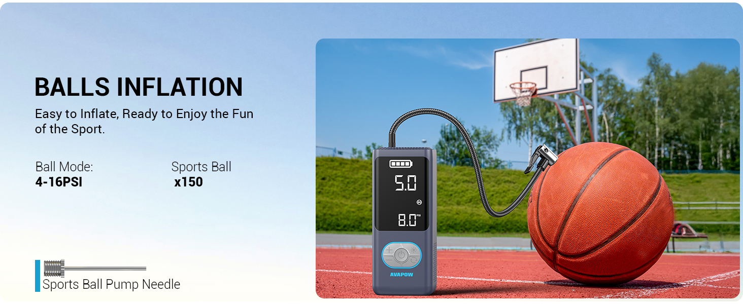 AVAPOW AP18 Tire Inflator Portable Air Compressor