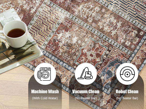 Amazon.com: YARNSCAPE Vintage 5' x 7' Washable Area Rug