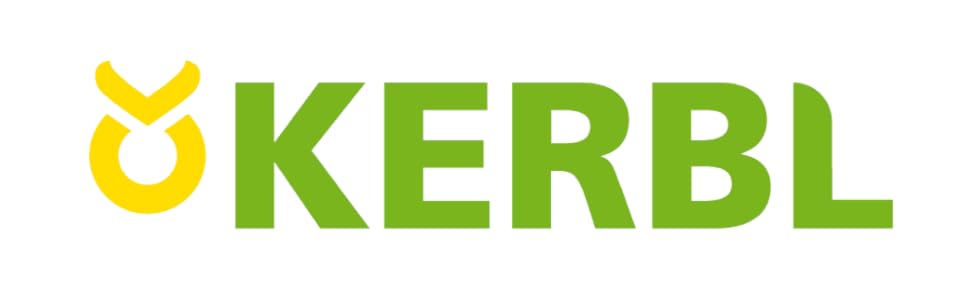 Text reads 'KERBL'. Green logo design with stylized bird or leaf shape above text.