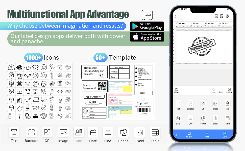 Portable Bluetooth Thermal Label Printer