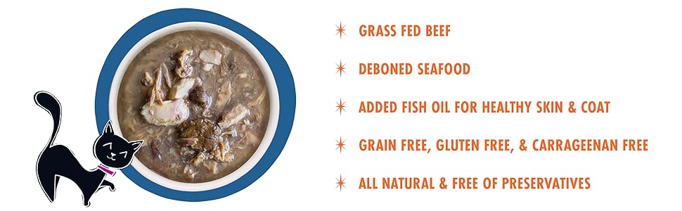 All natural, Free of Grains, Gluten, Carrageenan and preservatives