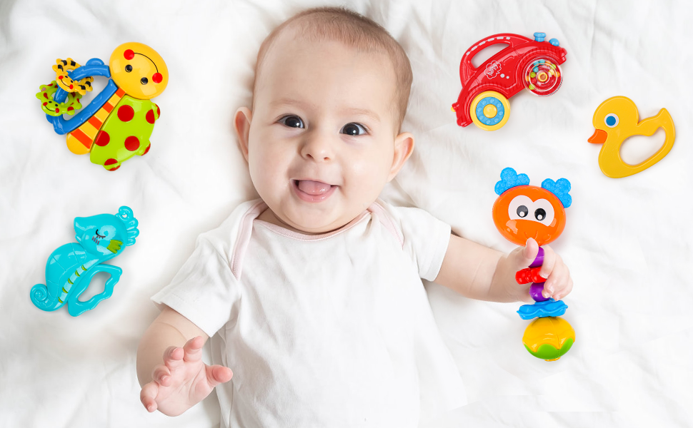 Baby Rattles Teething Toys Set Infant Toys 03 36 612