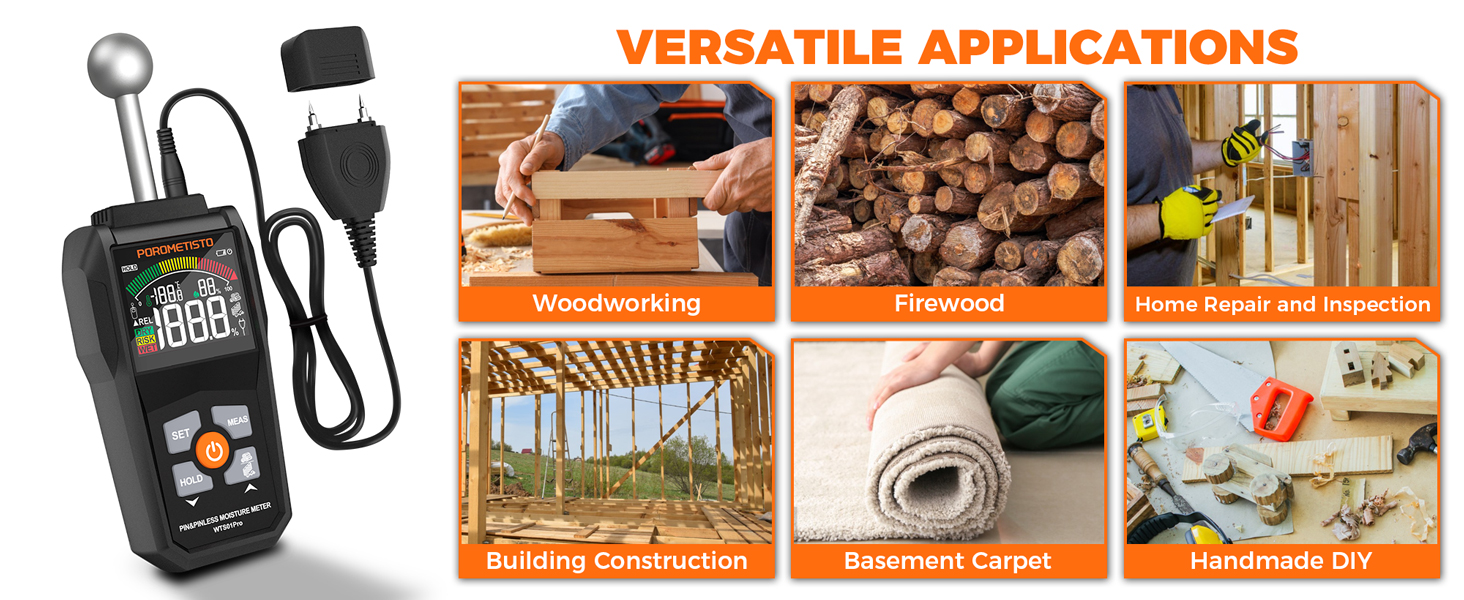 VERSATILE APPLICATIONS: Woodworking, Firewood, Home Repair and Inspection, Building Construction