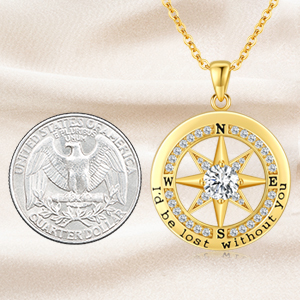 compass necklace april