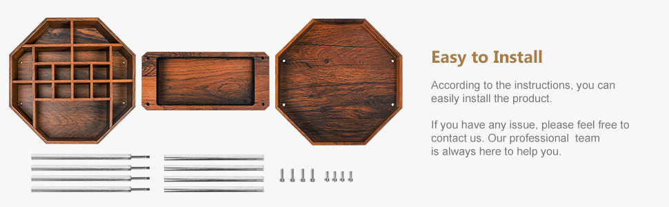 Wood Makeup Organizer 360° Rotating