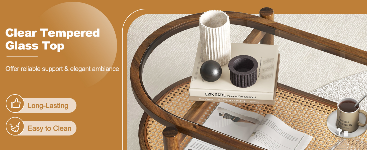 Boho Rattan Coffee Table