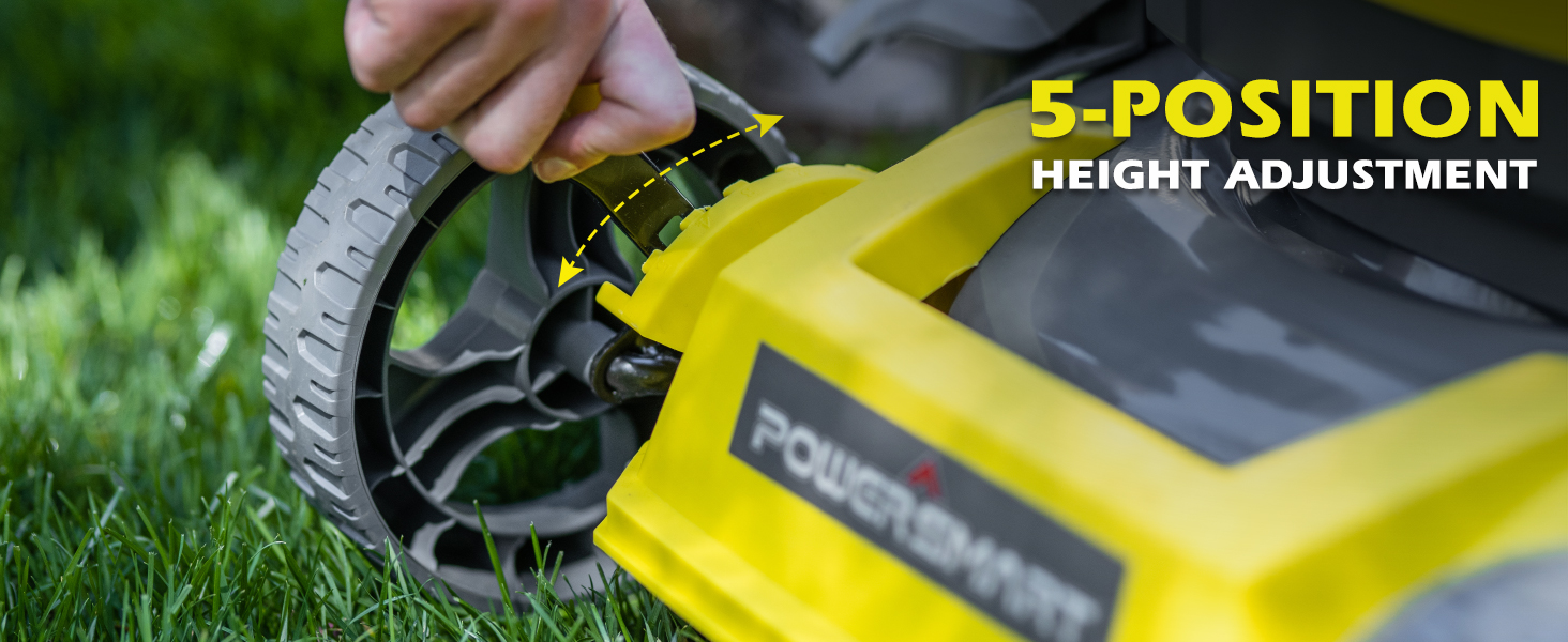 PowerSmart 40V Electric Lawn Mower, 17" 3in1 Battery