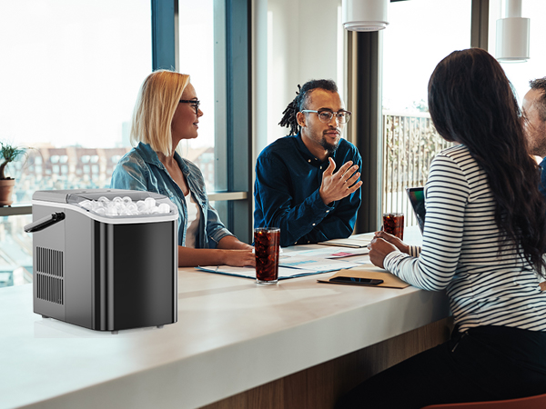 Countertop Ice Maker Ice Machine, Portable Self-Cleaning Ice Machine