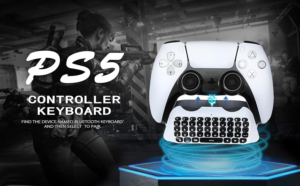 PS5 Controller Keyboard, Gamer Digital Mini Wireless