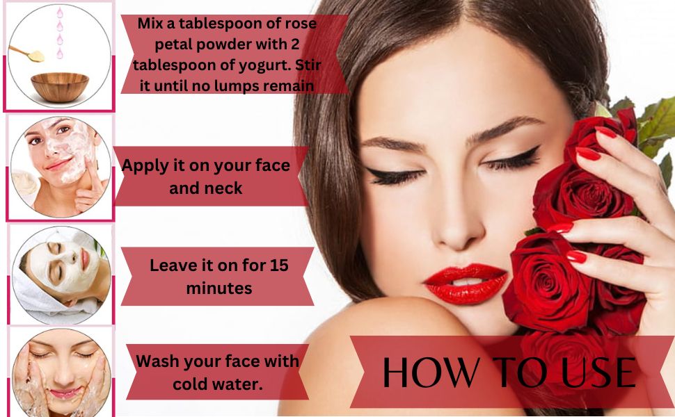 Rose Petals Powder Helps in Reducing Dark Spots, Scars & Marks