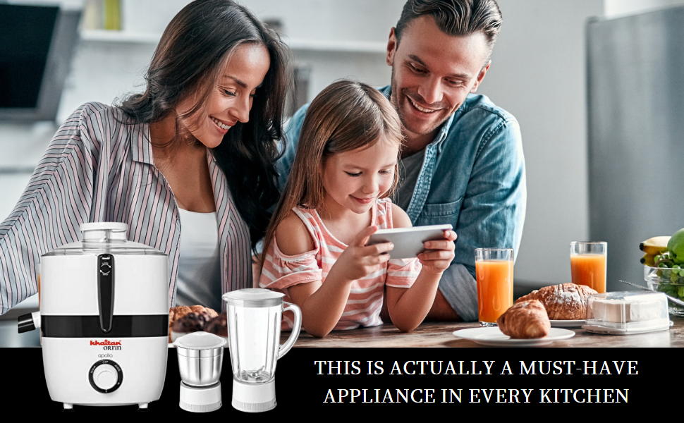 Buy Khaitan ORFin KA308 Apollo 500 watt Juicer Mixer Grinder With 2
