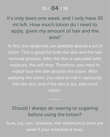 How much Makeda lotion do I need to apply, given my amount of hair and the area?