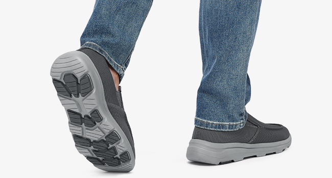 traction outsole -orthopedic slip on walking shoes men