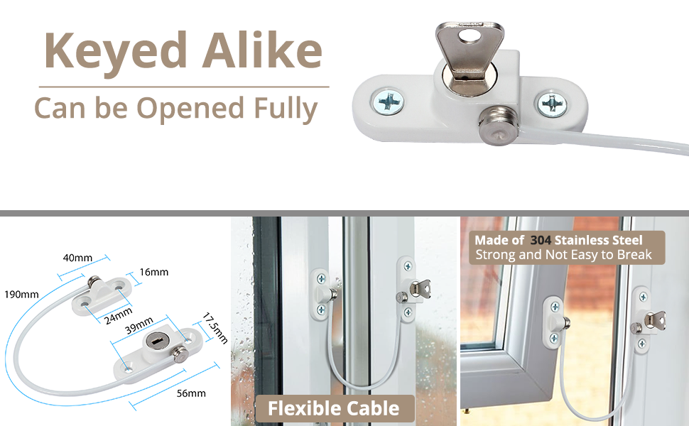 Window Open Restrictors,HOMGEN Popular 8pcs Window Restrictors Locks