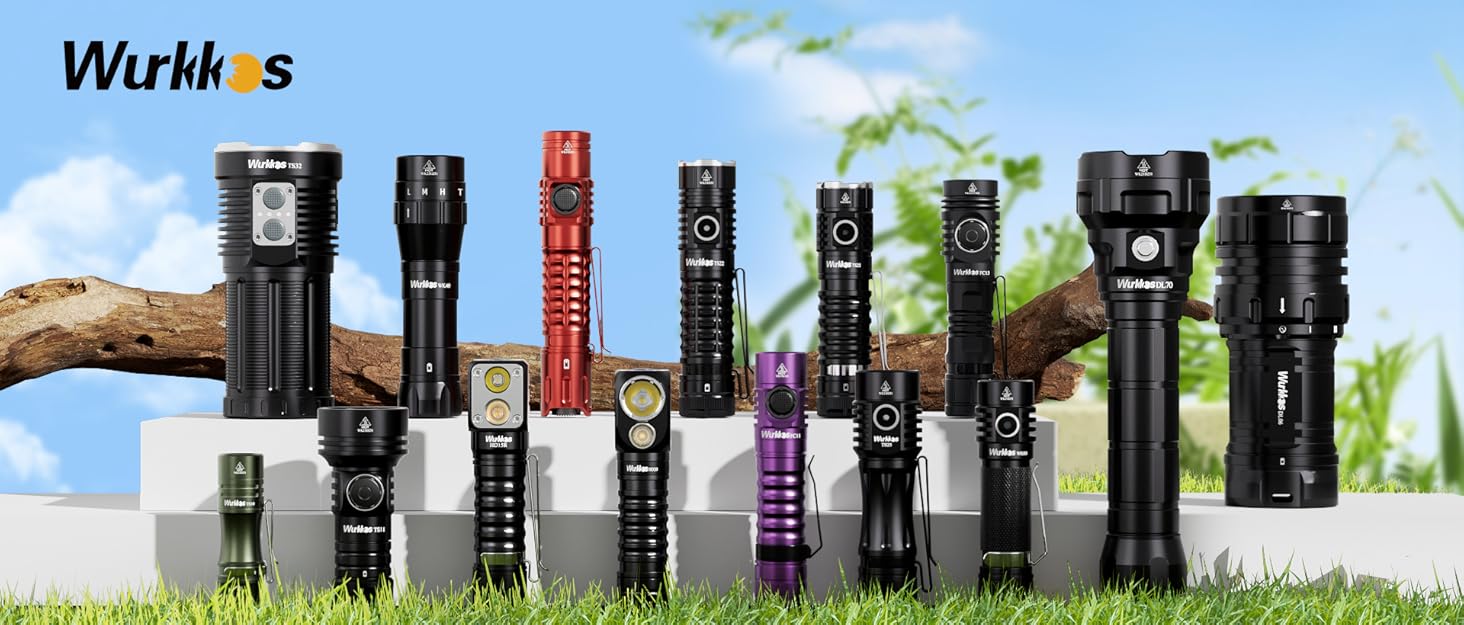 Wurkkos Dive Torch DL10R IPX8 Waterproof Scuba Dive Torch, Bright 4500 Lumen Diving Flashlight