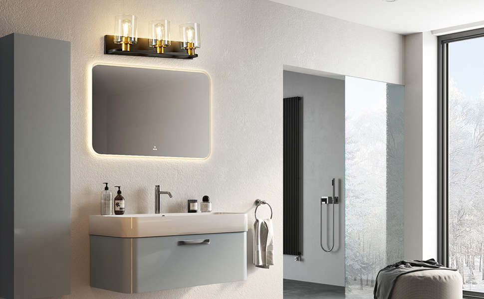 bathroom vanity light fixtures black