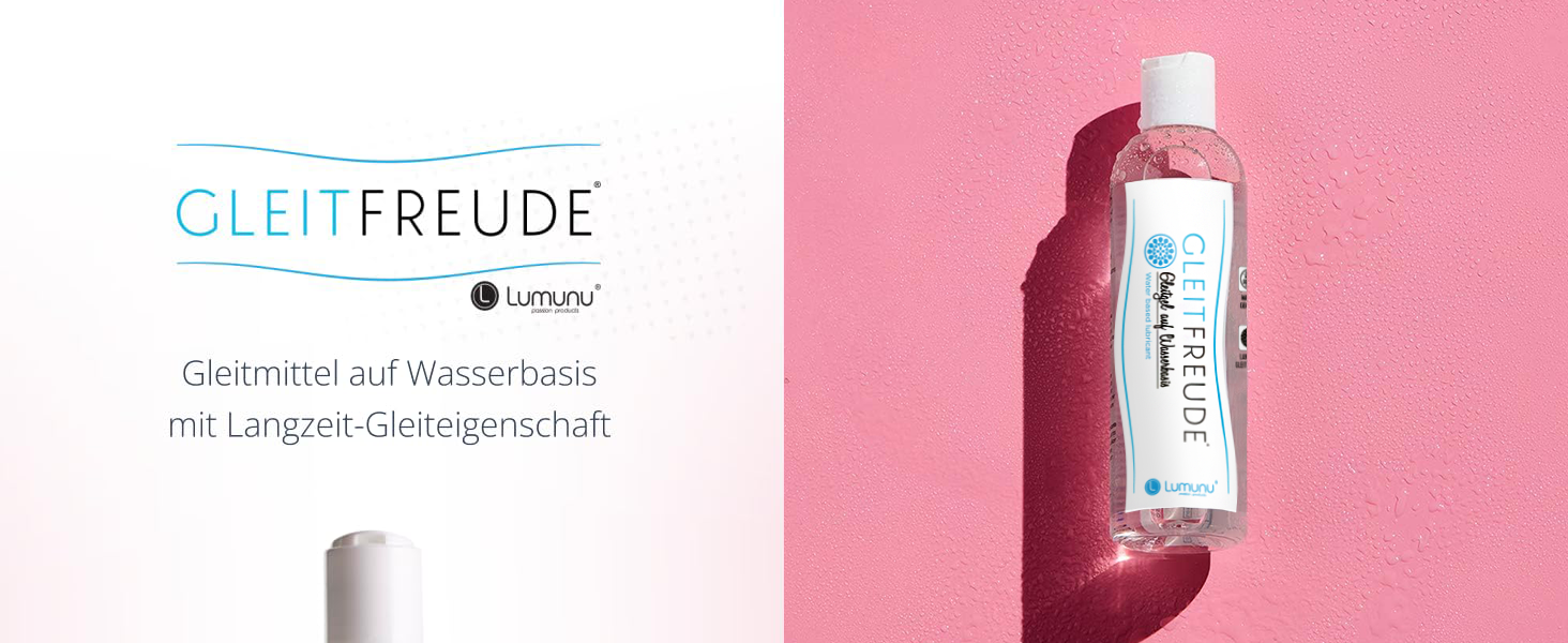 Gleitfreude Lumunu Gleitmittel Wasserbasis Gleitgel Hautfreundlich Kondomverträglich Made in Germany