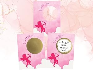 Cupid Arrow, valentine scratch off cards, custom message, gifts for boyfriend, date night ideas
