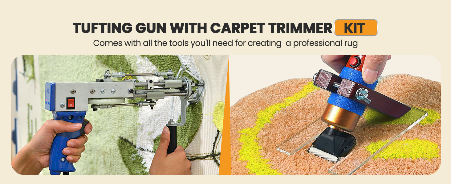 Description Picture 4 of itempistola tufting 2in1 Tufting Gun with Carpet Cutting Machine Rug Tufting Gun, Carpet Making Kit,Carving Carpet Cutting Machine