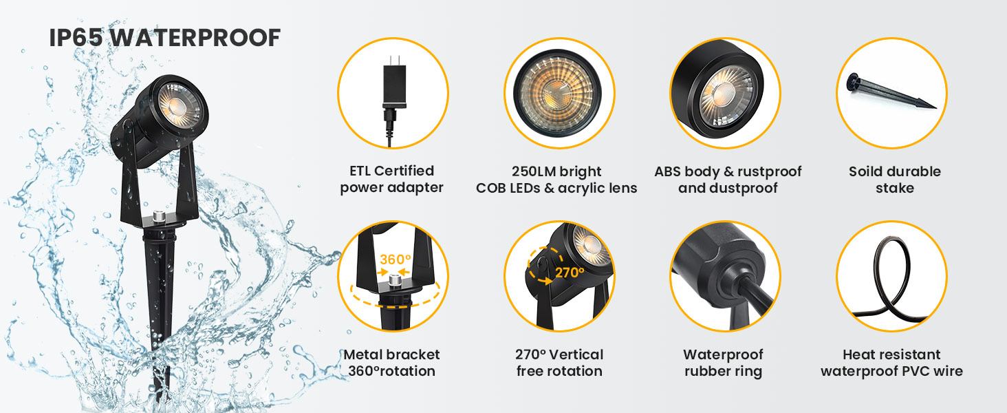 12V landscape spotlights