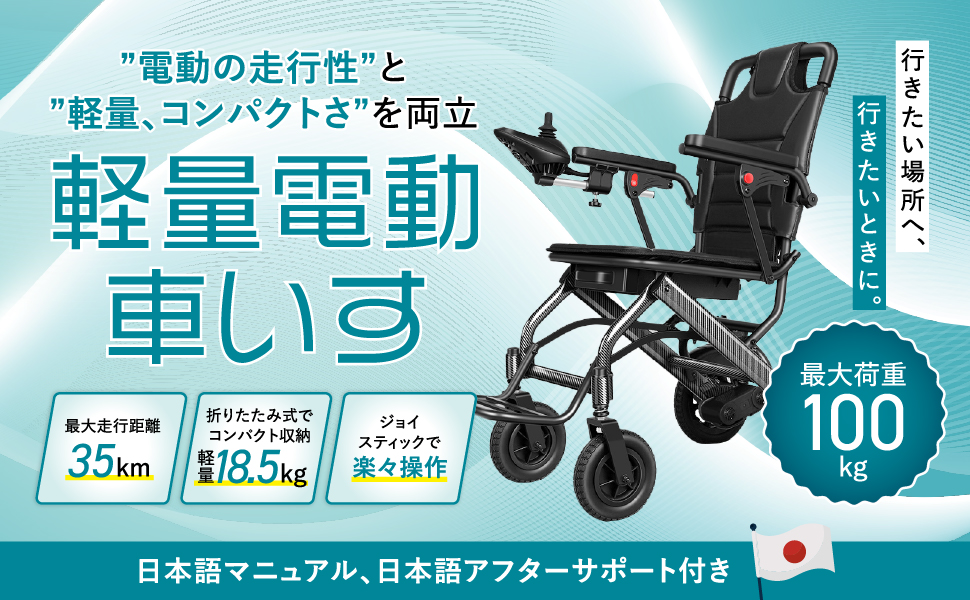 Amazon | 【アイプロダクト】 電動コンパクト車いす 【日本企画