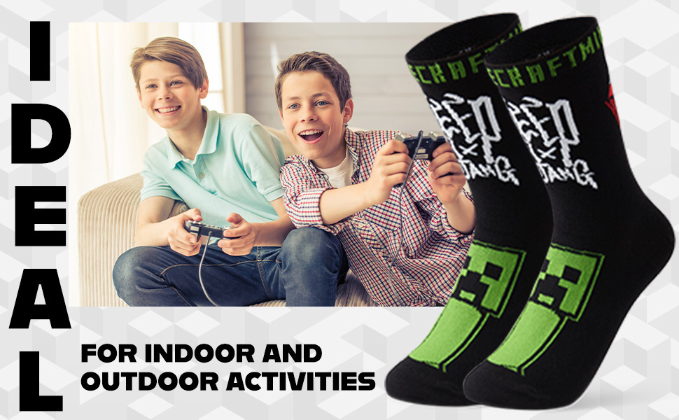 Minecraft Boys Crew Socks