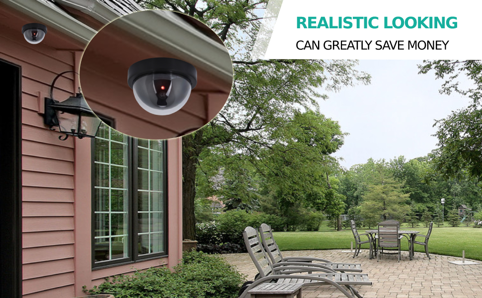 Fake Security Camera, MR-02Y Dummy Fake Dome Surveillance Security Camera Simulated Decoy Camera
