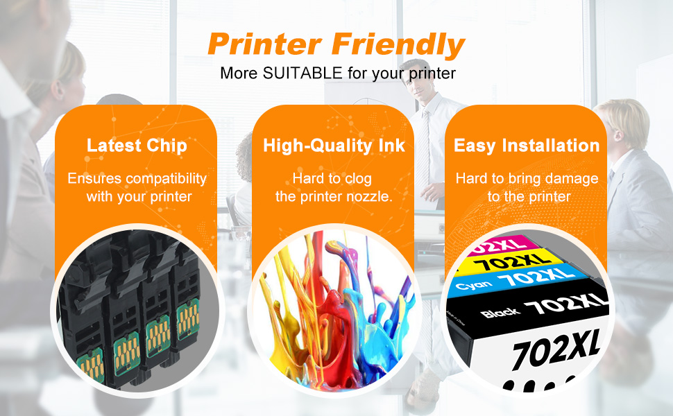 MILEKO 702XL Ink Cartridges Remanufactured Replacement for