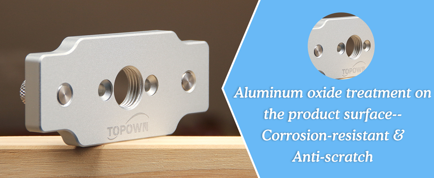 TOPOWN Aluminum Dowel Jig Kit Floating Shelf Bracket Jig 1/2 Inch Dowel