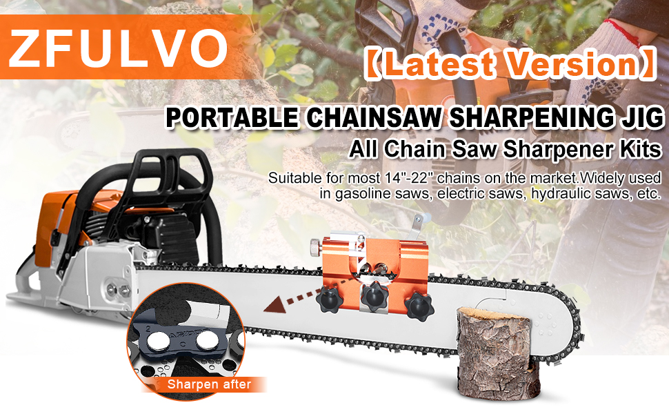 ZFULVO Chainsaw Sharpener,Chainsaw Vise and HandCranked