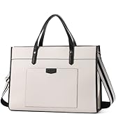 CLUCI Laptop Tote Bag for women 15.6 inch Computer Briefcase Leather Work Shoulder Bags Handbag f...