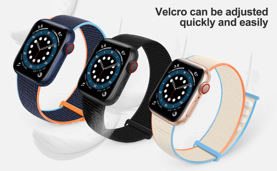 Sport Loop Band Compatible with Apple Watch Band 38mm 40mm 41mm 42mm 44mm 45mm Series 7 6 5 SE 4 3