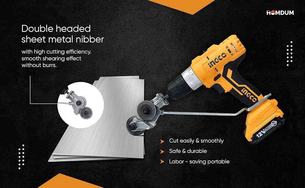 HOMDUM Electric Drill Refitting Plate Shear Metal Sheet Cutter