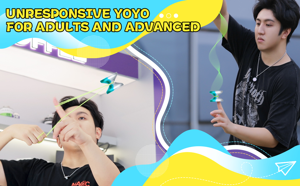 YOSTAR V10 Yoyo Pro Unresponsive Yoyo for Kids Beginner, Finger Spin Tricks Yoyo