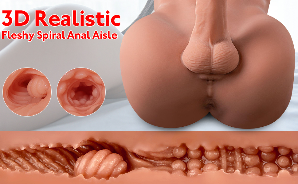 Ultra-realistic 3D anus canal with spiral texture