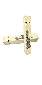 Fartime 2 PCS-Wooden Train Whistle Musical Toy for Kids (4 Tone)