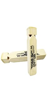 Fartime 2 PCS-Wooden Train Whistle Musical Toy for Kids (4 Tone)