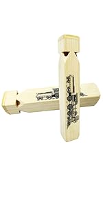 Fartime 2 PCS-Wooden Train Whistle Musical Toy for Kids (4 Tone)