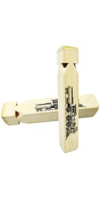 Fartime 2 PCS-Wooden Train Whistle Musical Toy for Kids (4 Tone)