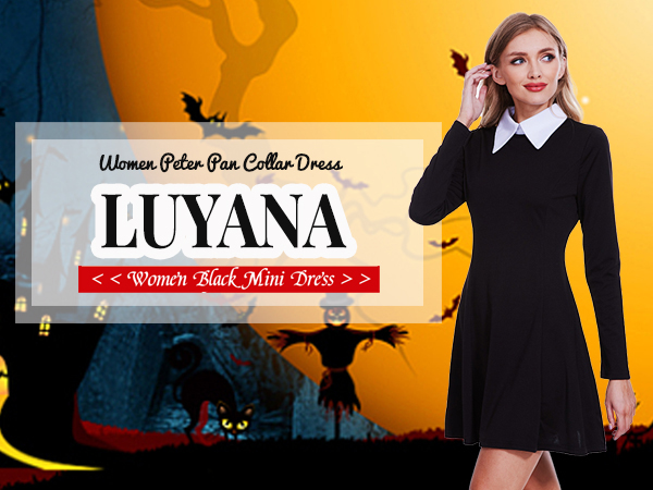Amazon.com: LUYANA Women Casual Long Sleeve Peter Pan Collar