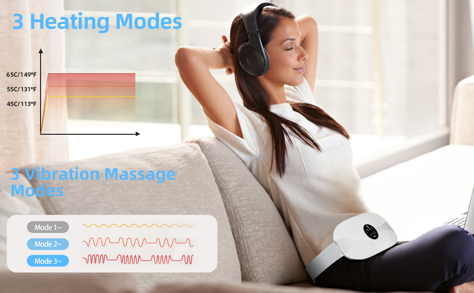 Portable Heating Pad, Cordless Heating Pad USB Rechargeable