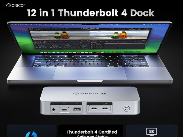 Amazon.com: ORICO Thunderbolt 4 Dock,12-in-1 40Gbps