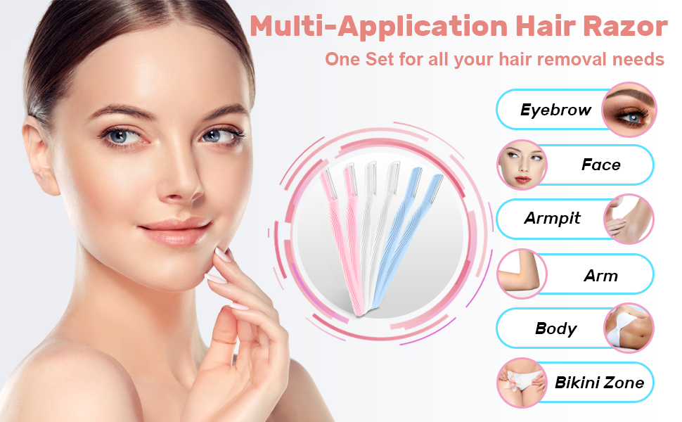 Eyebrow Razor DUAIU 6Pcs Face Razors for Women