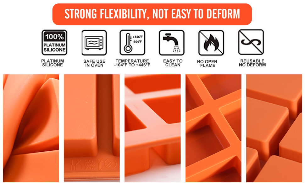Melearch 2 Stück Müsliriegel Silikonform, 8 Mulden Energieriegel Maker ...