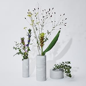 Amazon.co.jp: soil FLOWER VASE GY L L497GY : ホーム＆キッチン