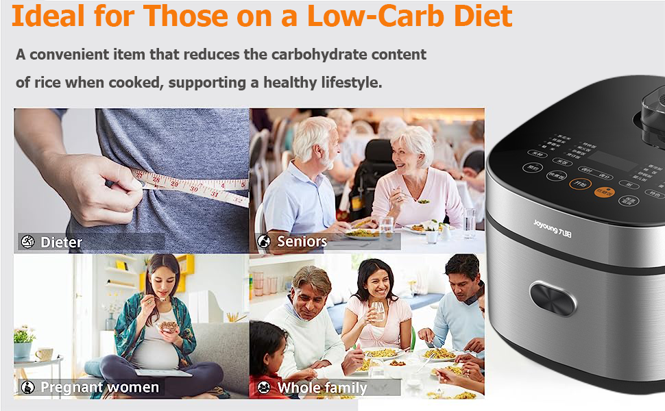 JOYOUNG Rice Cooker 8 Cup, 14 Menu Options MultiFunctional Rice Cooker