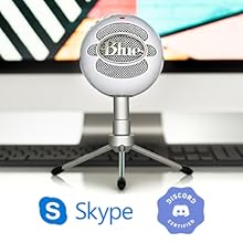 Snowball, Micrófono USB, Micrófono USB para Streaming, Micrófono para Streaming, Blue Microphones