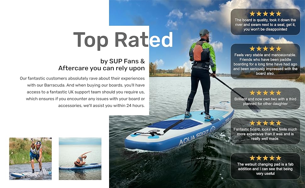 AQUA SPIRIT Inflatable Stand up Paddle Board SUP TEMPO