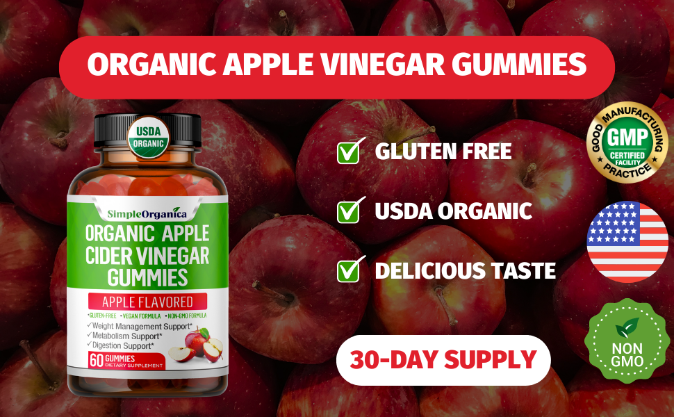 Organic Apple Cider Vinegar Gummies with The Mother Keto