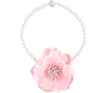 pink crystal pearl beaded flower magnetic curtain tieback holdback for drape